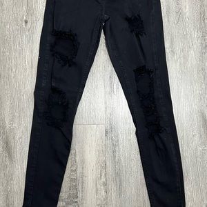 Topshop Jamie RIP Jean in Black
